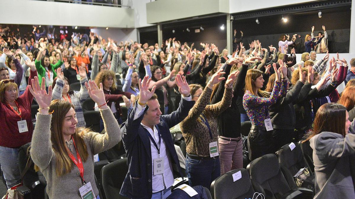 Uno de los juegos en directo durante el primer congreso de educación