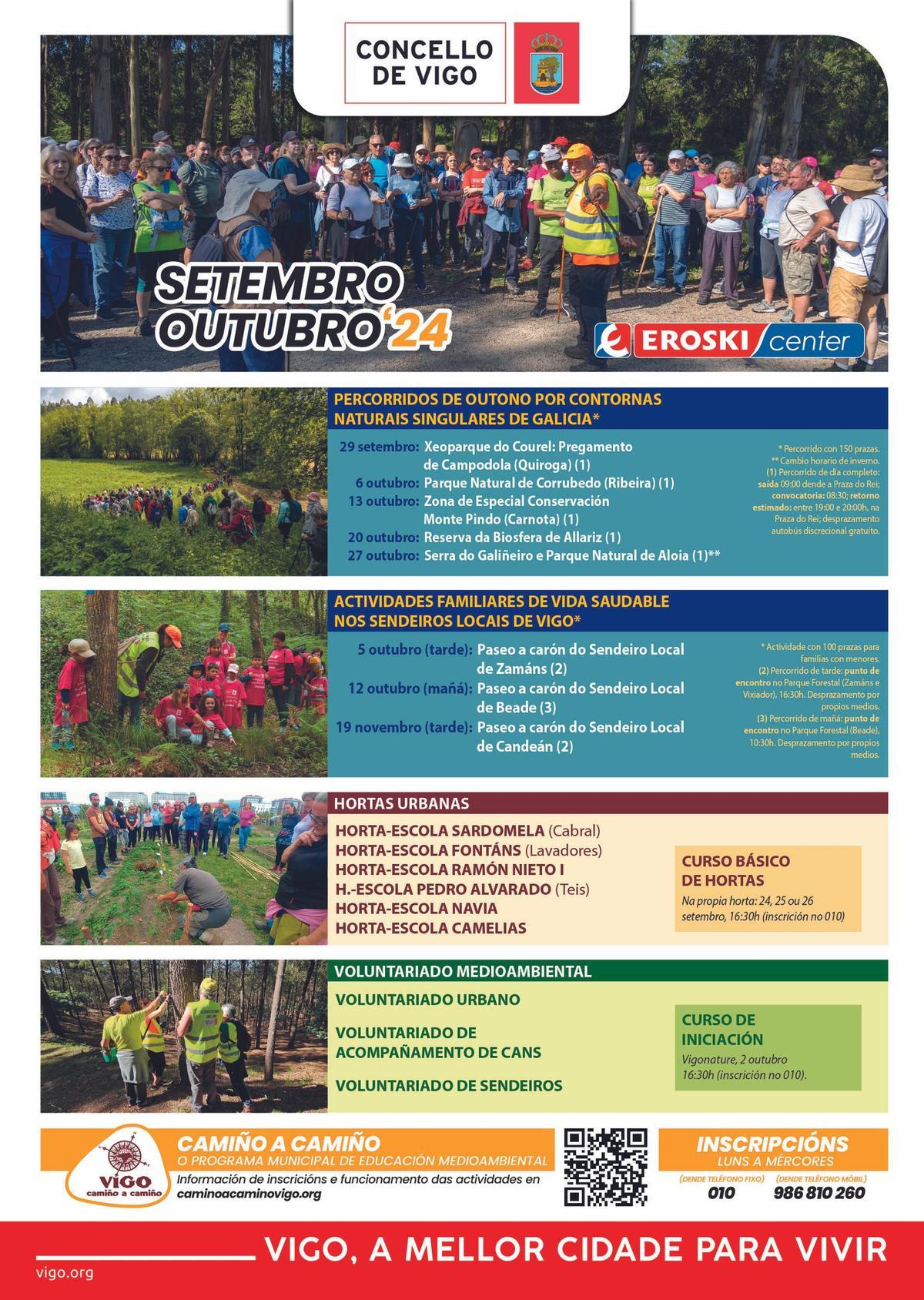 Programa completo de otoño de Camiño a Camiño Vigo 2024.