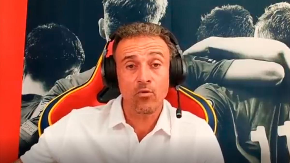 Luis Enrique, durante su streaming en Twitch