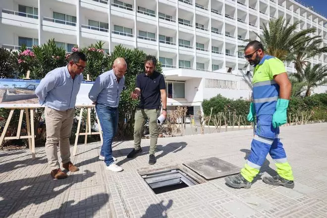 Presentación del proyecto para minimizar el impacto cuando se registran lluvias torrenciales en Ibiza, en imágenes