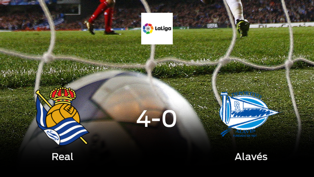 La Real Sociedad suma tres puntos tras pasar por encima del Alavés (4-0)