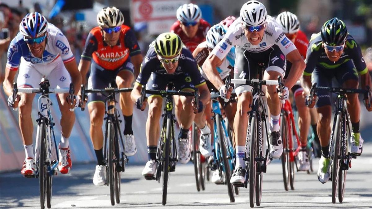 Bob Jungels, el mejor joven del Giro, se impuso en Bérgamo por delante de Nairo Quintana