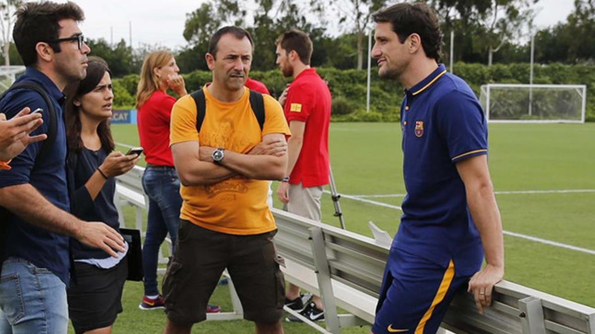 Belleti, conversando con la prensa