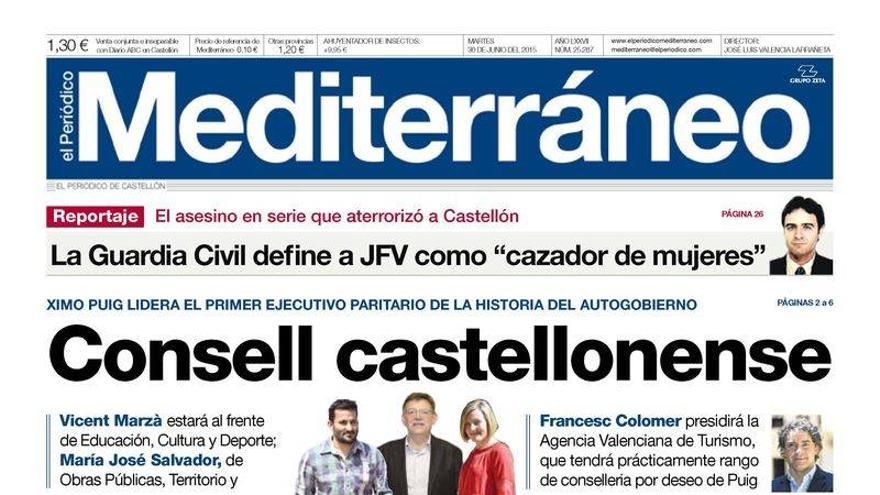 El nuevo Consell de Ximo Puig, en la portada de Mediterráneo