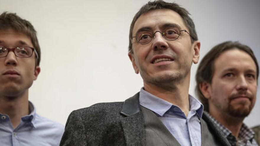 Errejón, Monedero e Iglesias, en una imagen de archivo.