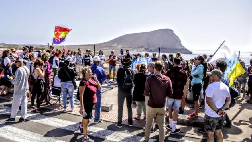 Salvar La Tejita protagonizó una manifestación el sábado pasado ante la obra.