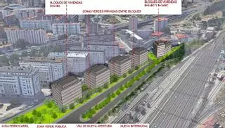 Reordenación con ladrillo junto a la intermodal