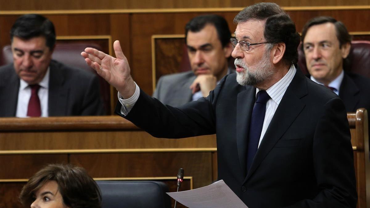 Mariano Rajoy, en un pleno en el Congreso de los Diputados.