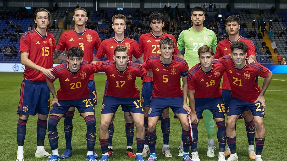 La Selección Sub-21 en uno de sus últimos partidos