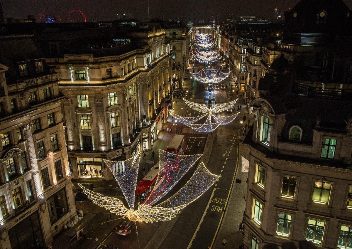 Luces instaladas en los últimos años en Regent Street, Londres