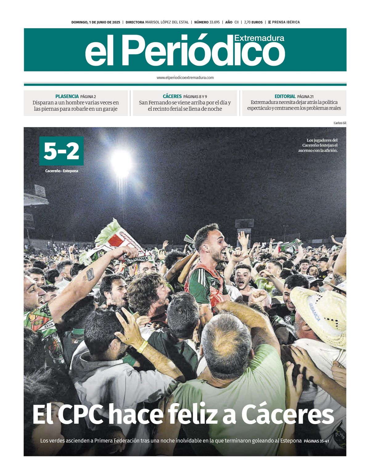 Consulta la portada correspondiente al día 1 de junio de 2025
