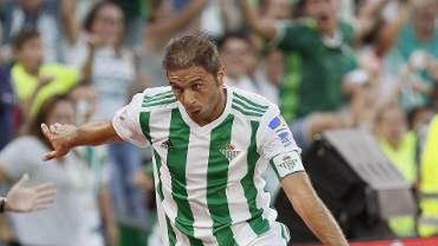 Joaquín celebra el segundo gol.