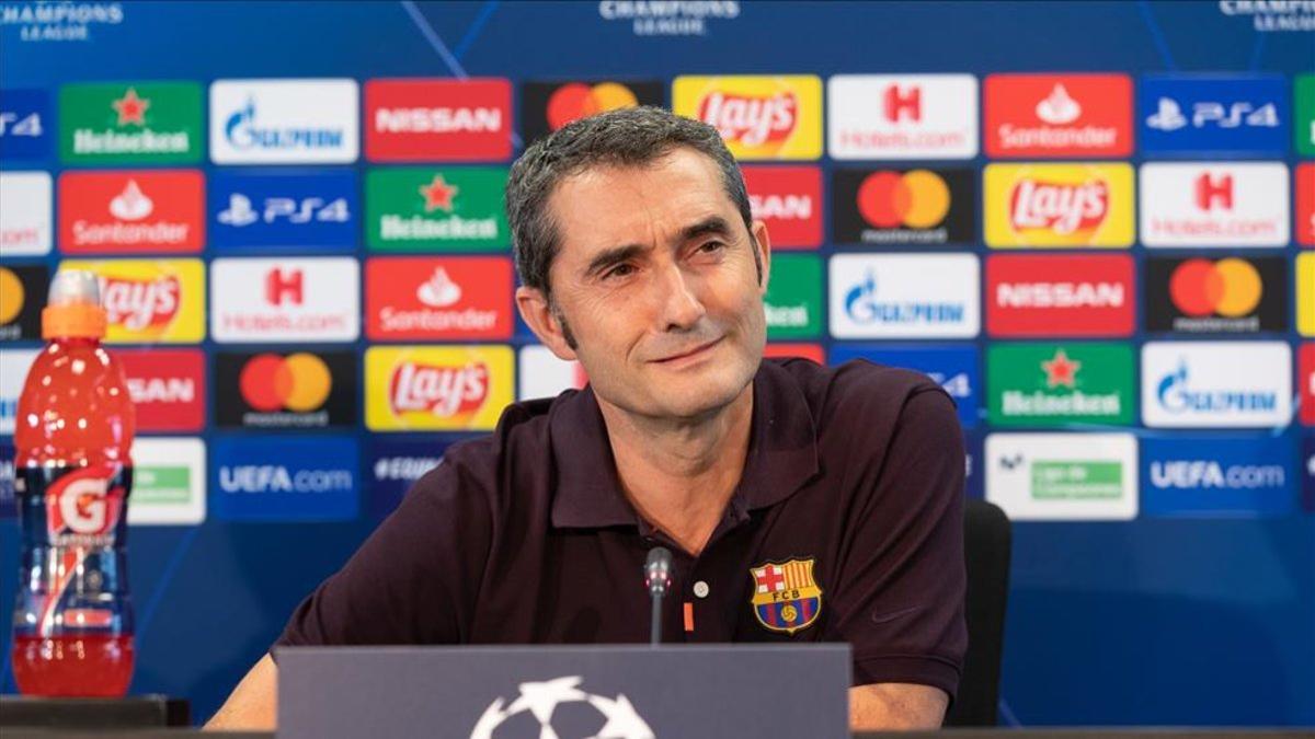 Ernesto Valverde atendió a los medios antes del Barça-Inter