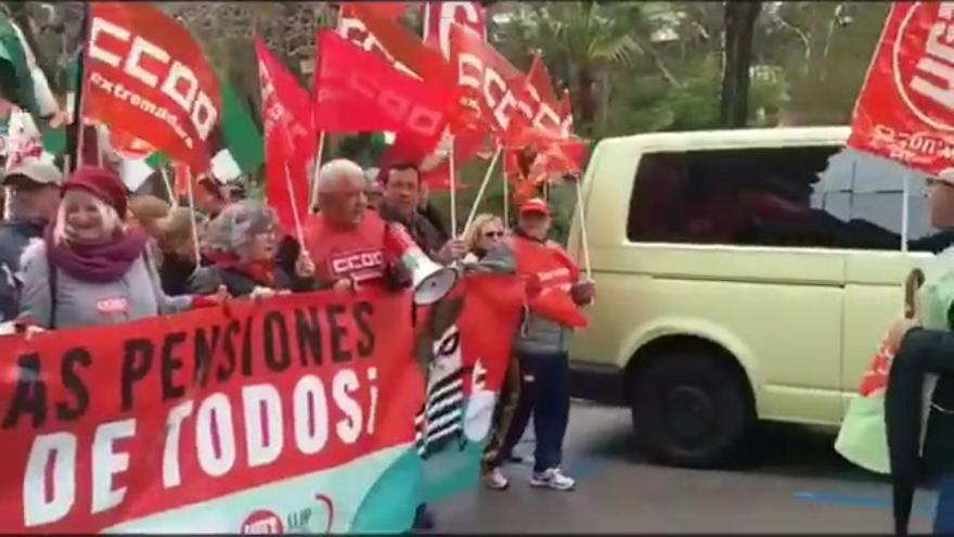 Manifestación por la mejora de las pensiones en Cáceres