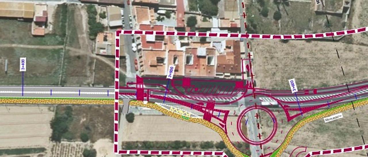 Este es el proyecto de la nueva rotonda que se proyecta en la zona norte de Benifaraig. | LEVANTE-EMV