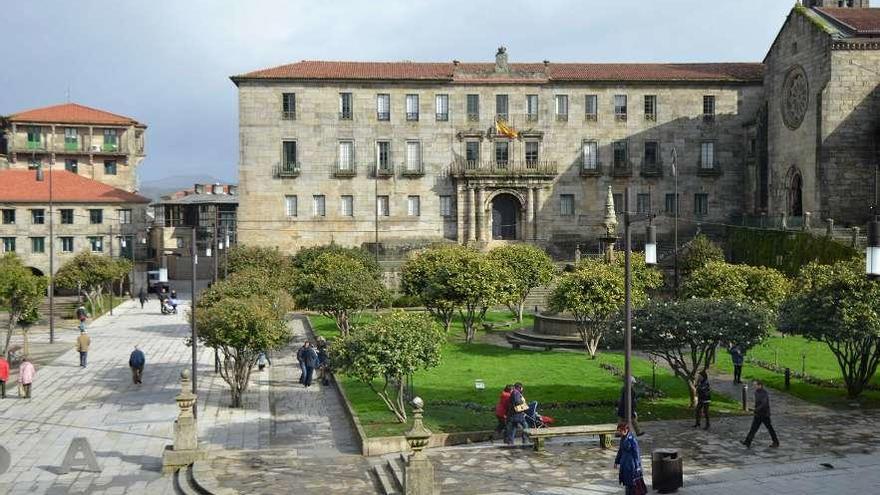 Antigua sede de la delegación de Hacienda en Pontevedra, vacía desde hace cuatro años. // Gustavo Santos