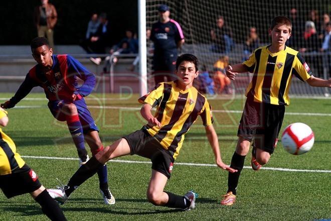 El Alevín A del FC Barcelona, campeón de Liga