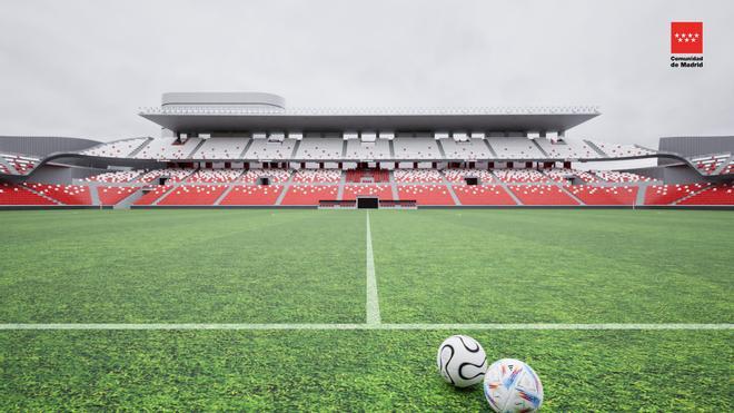 Así sería el futuro estadio de Vallecas que propone la Comunidad de Madrid
