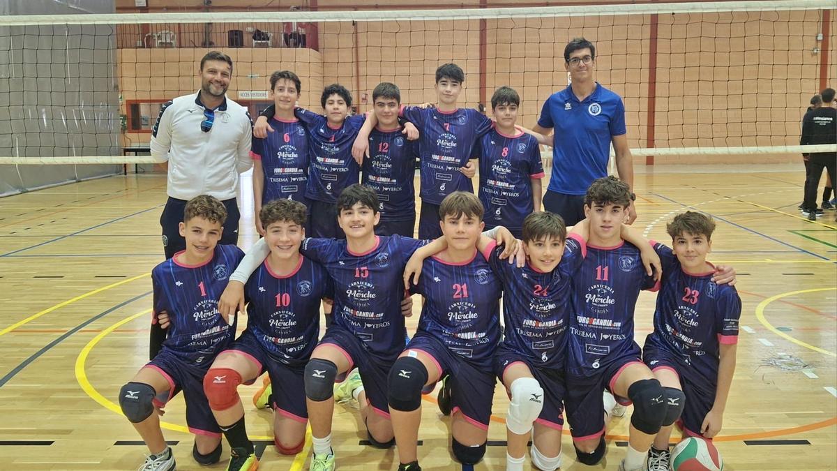 El infantil masculino del Club Voleibol Gandia