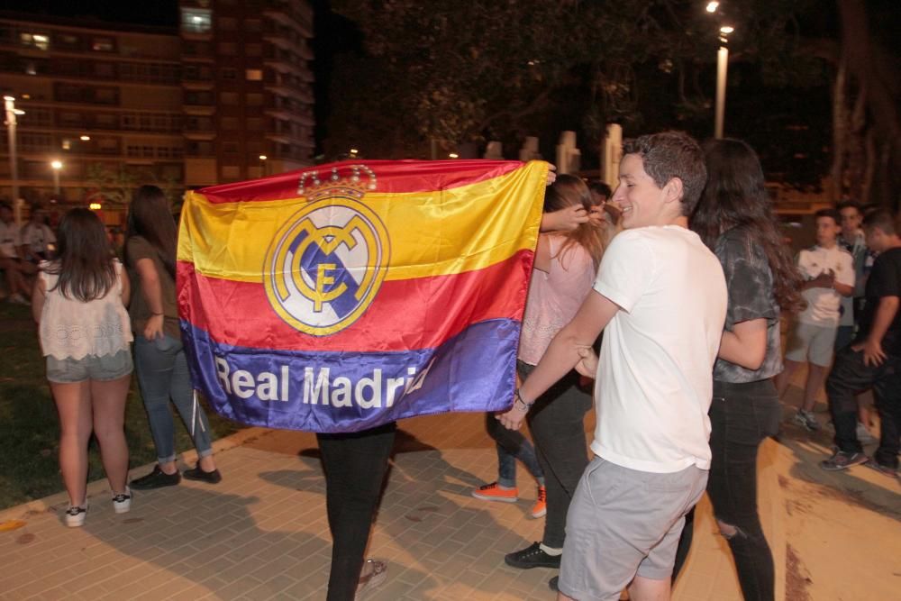 Celebración en Cartagena del triunfo del Madrid