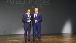 Antonio Mayoral, director general de MasterD, recoge el premio Aragonés del Año 2023 en la categoría de Empresa.