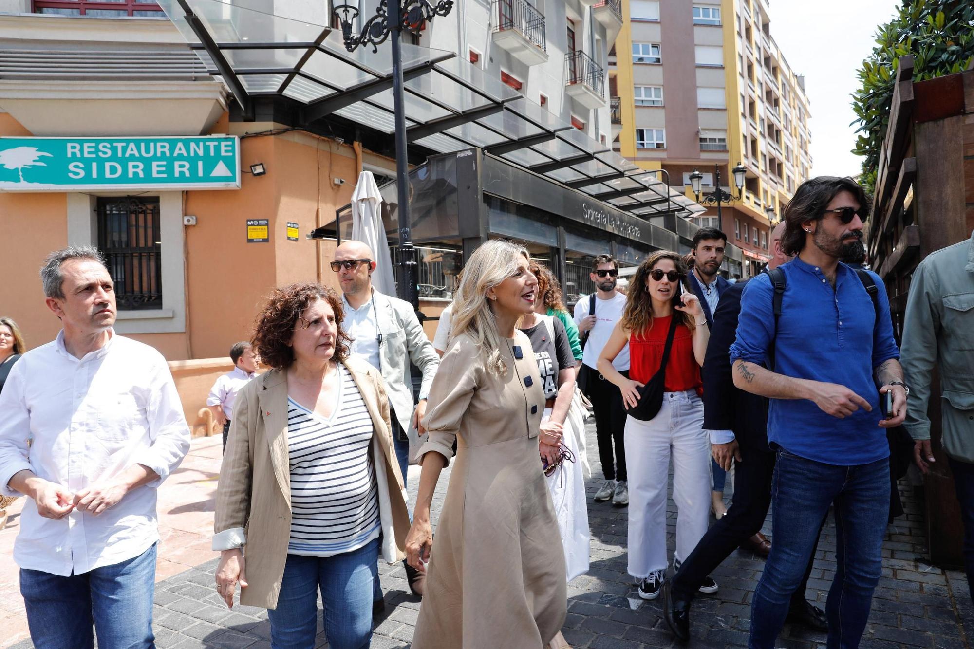 EN IMÁGENES: así ha sido la visita de Yolanda Díaz en Asturias