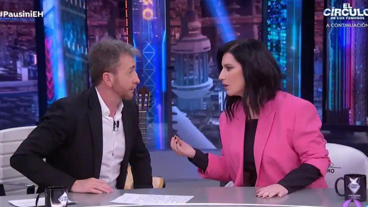 Laura Pausini durante una de sus visitas a &#039;El Hormiguero&#039;