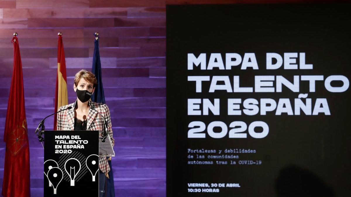 La presidenta del Gobierno de Navarra, María Chivite