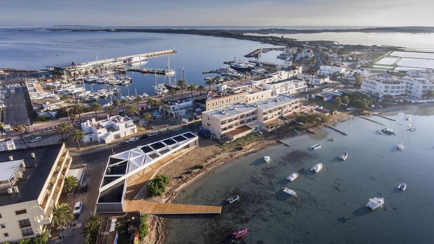Imagen aérea del Club d’Esports Nàutics de Formentera.