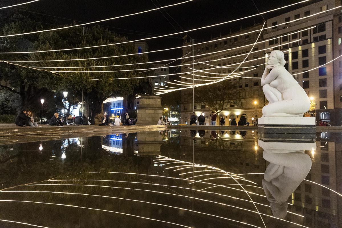 Encendido de las luces de navidad en la Plaça Catalunya