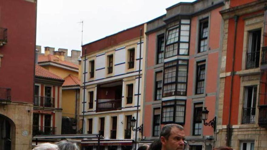 Protesta en la plaza Mayor.