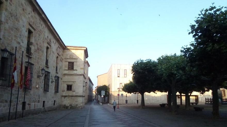 La plaza de Viriato, esta mañana de miércoles.