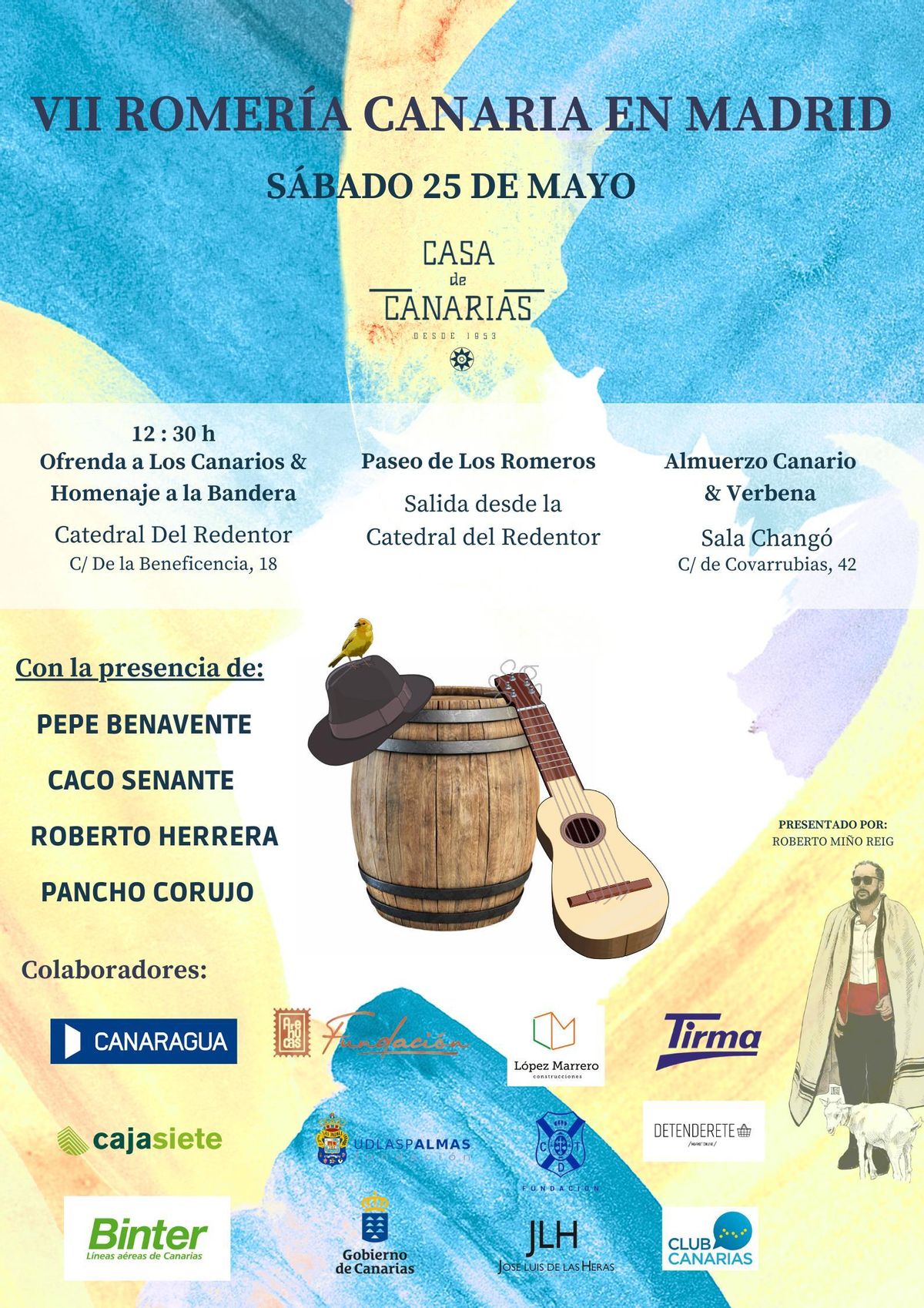 Cartel de la romería en Madrid.