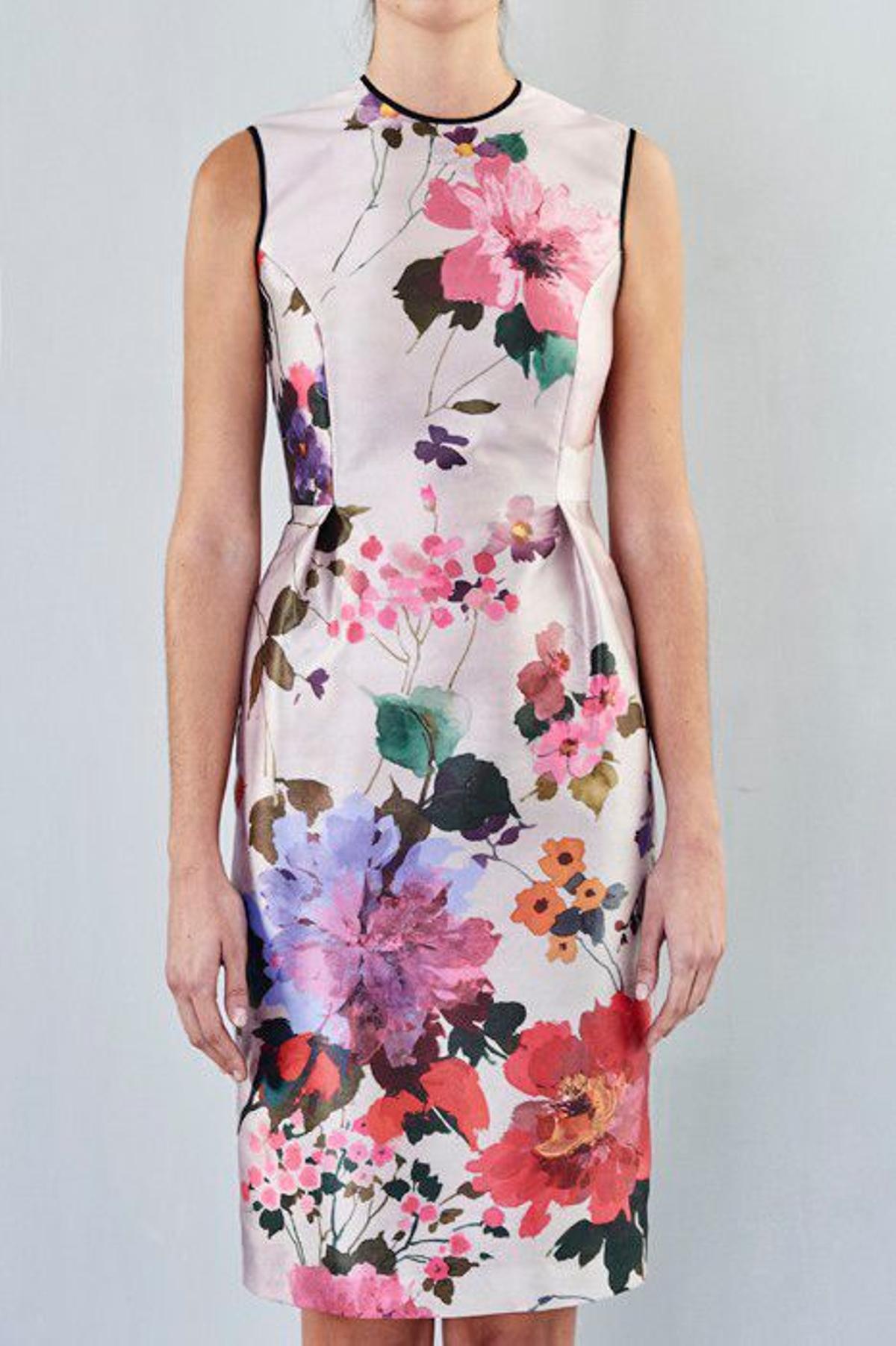 Vestido con estampado floral de Juan Vidal