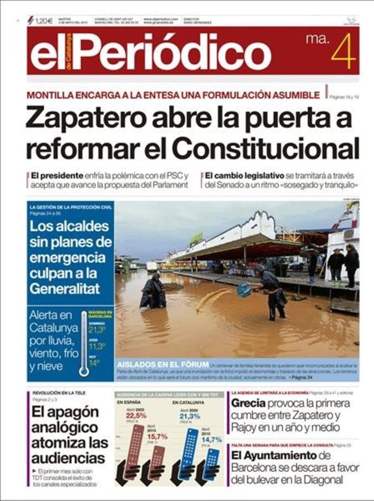 Portada del 4 de mayo del 2010.