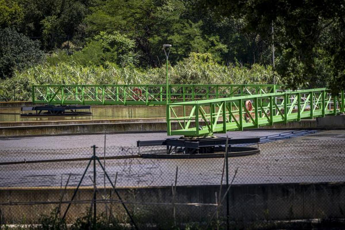 Besòs y depuradora de La Llagosta, que sigue sin funcionar a pleno rendimiento tras el vertido tóxico del sábado