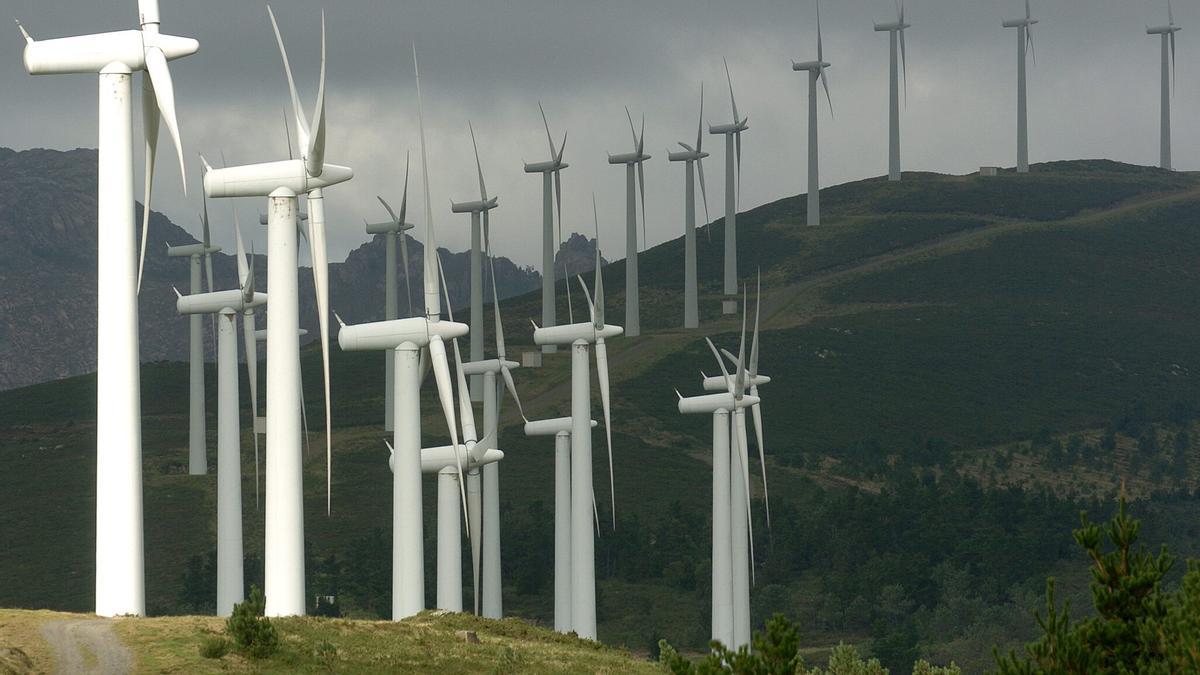 Uno de los parques eólicos instalados en la provincia de A Coruña