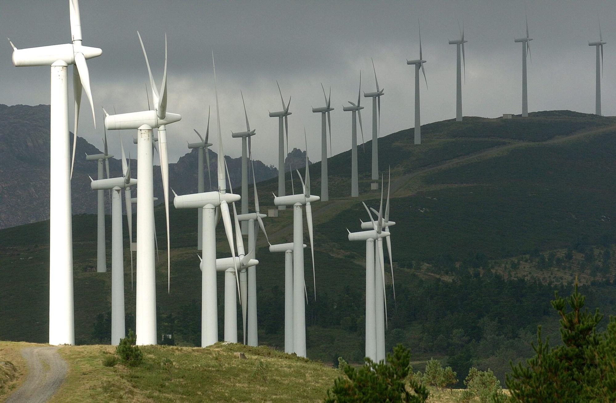 Uno de los parques eólicos instalados en la provincia de A Coruña