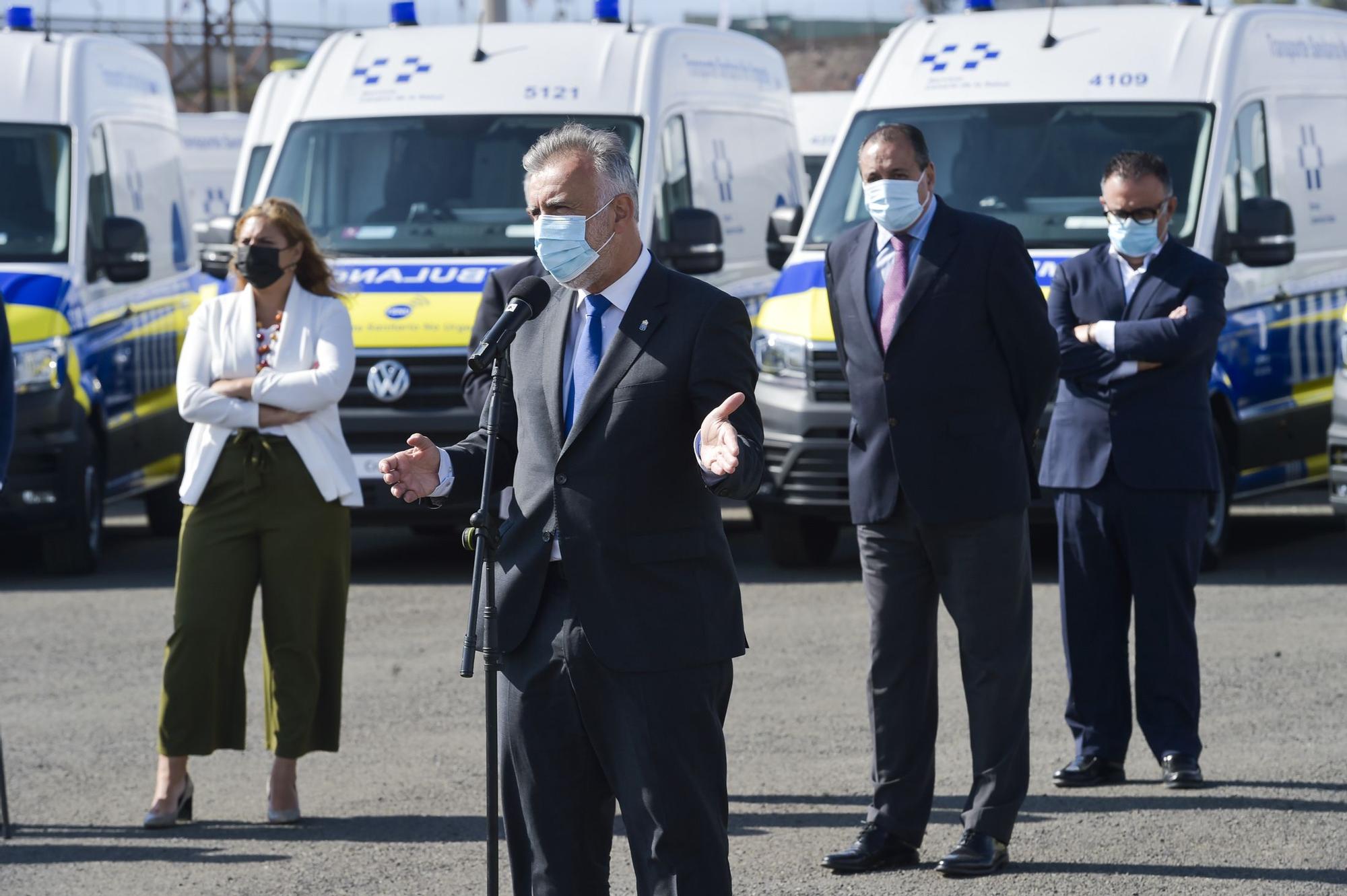 Presentación de nuevas ambulancias del transporte sanitario no urgente en Gran Canaria (5/06/2021)