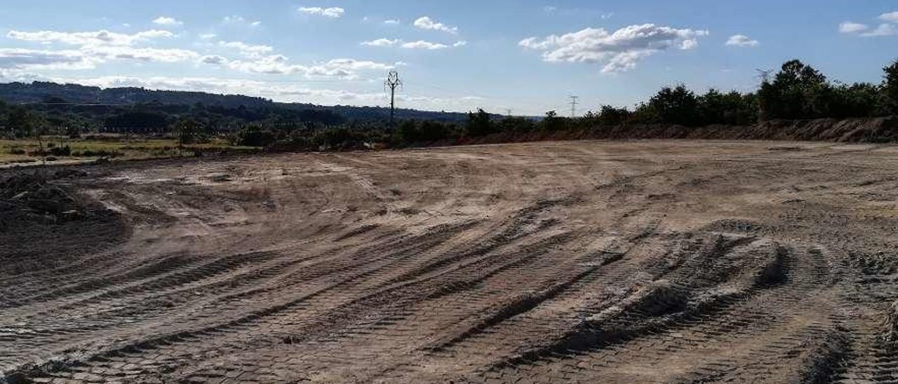 Obras del ramal de conexión entre la línea de alta velocidad y la convencional, en Taboadela. // FdV