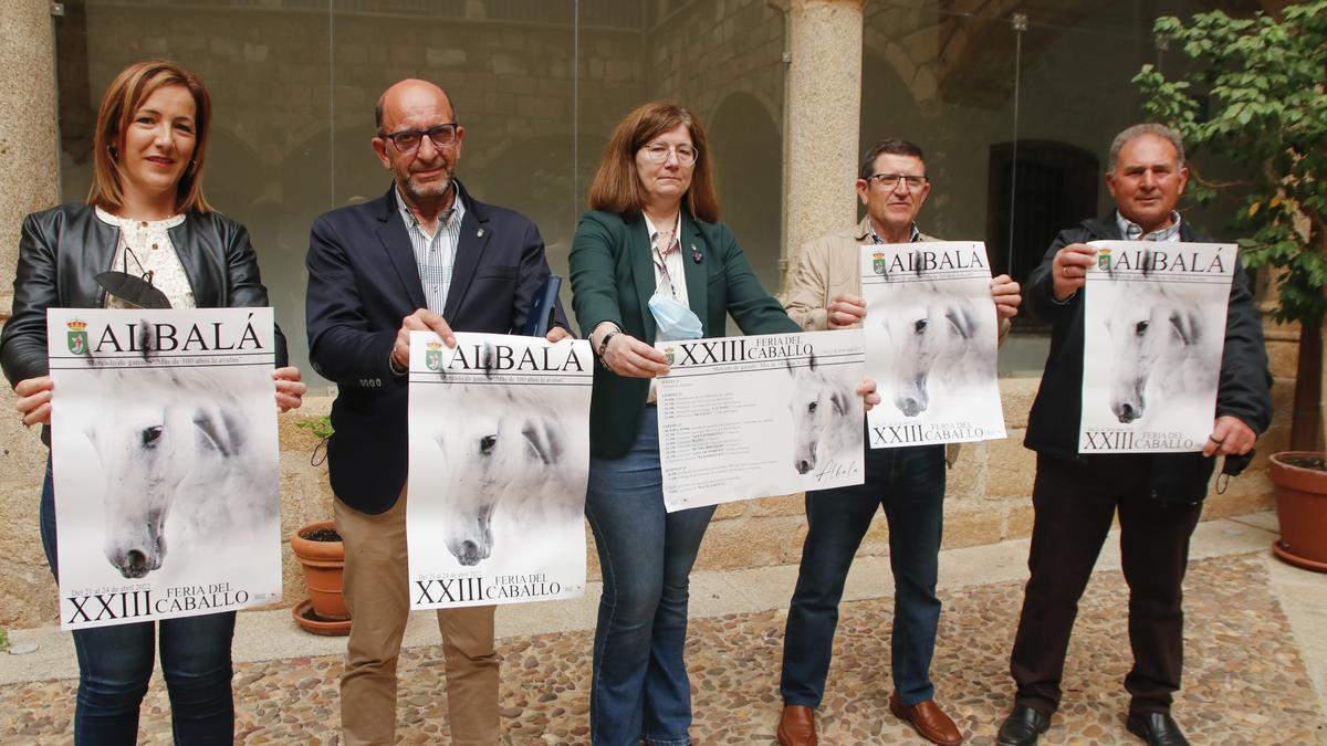 Presentación esta mañana en el Complejo Cultural San Francisco de la Feria del Caballo de Albalá.