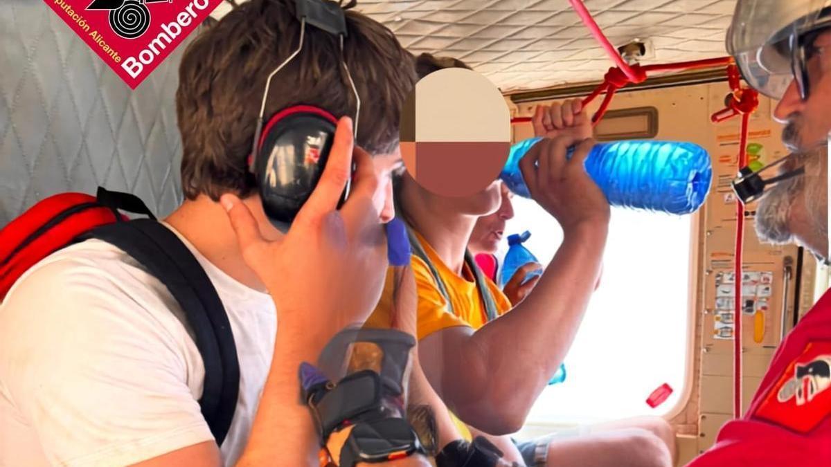 Un momento de la intervención del Grupo de Rescate.