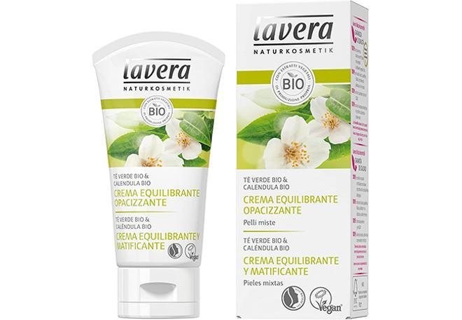 Crema facial de día vegana y antibrillos Lavera