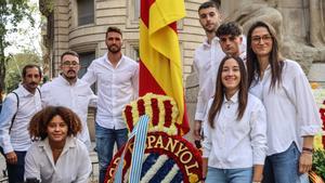 Representación del Espanyol en la ofrenda