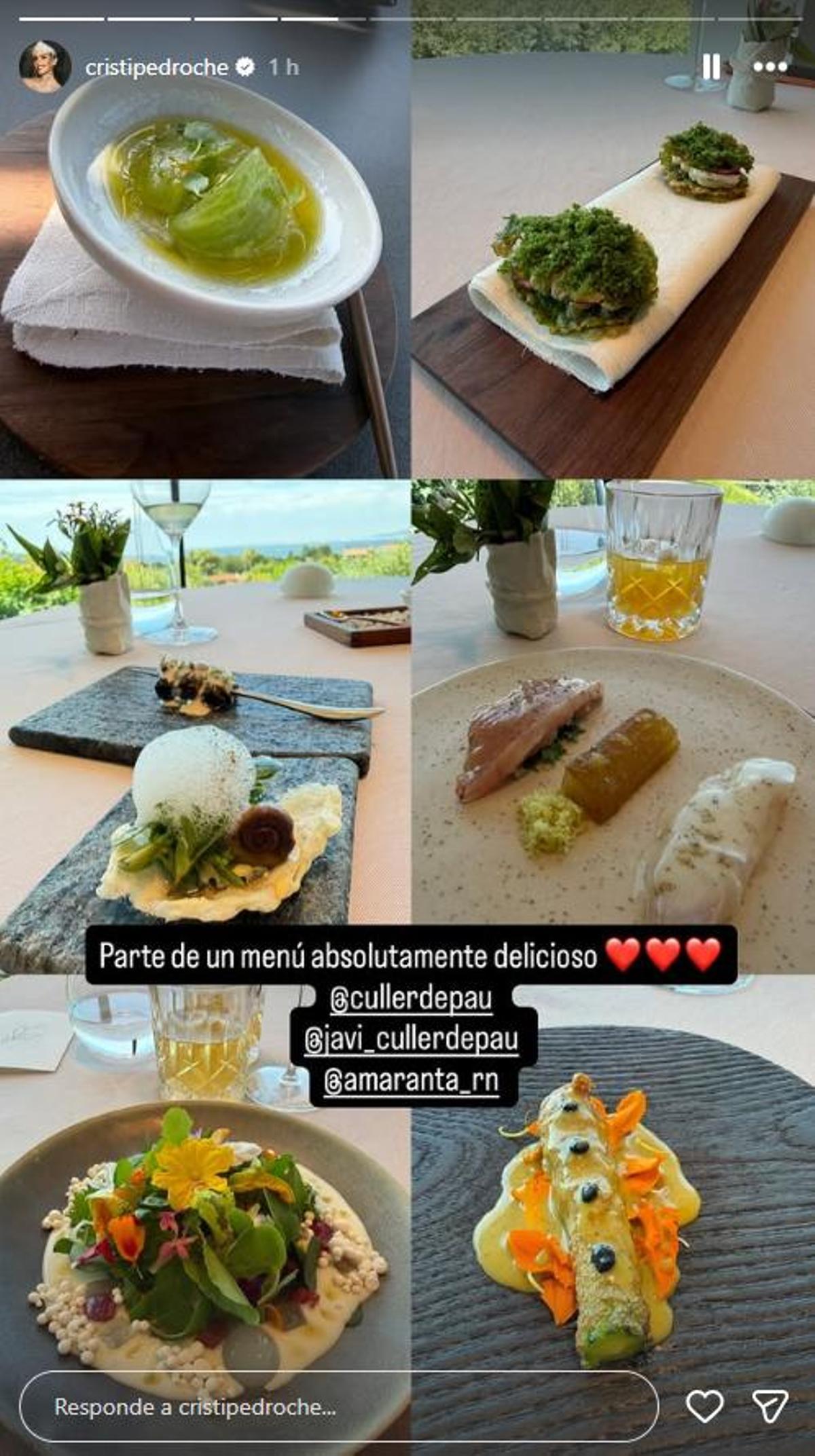 El menñu del que disfrutó Cristina Pedroche en Culler de Pau