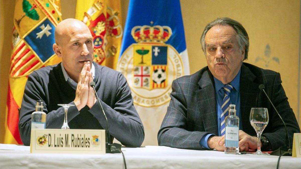 Rubiales reunido el pasado enero con el presidente de la Federación Aragonesa