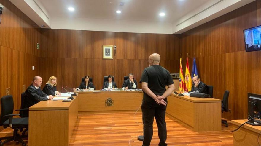 Jesús Alfonso Giménez Oliver, durante el juicio celebrado ante la Sección Sexta de la Audiencia Provincial de Zaragoza.