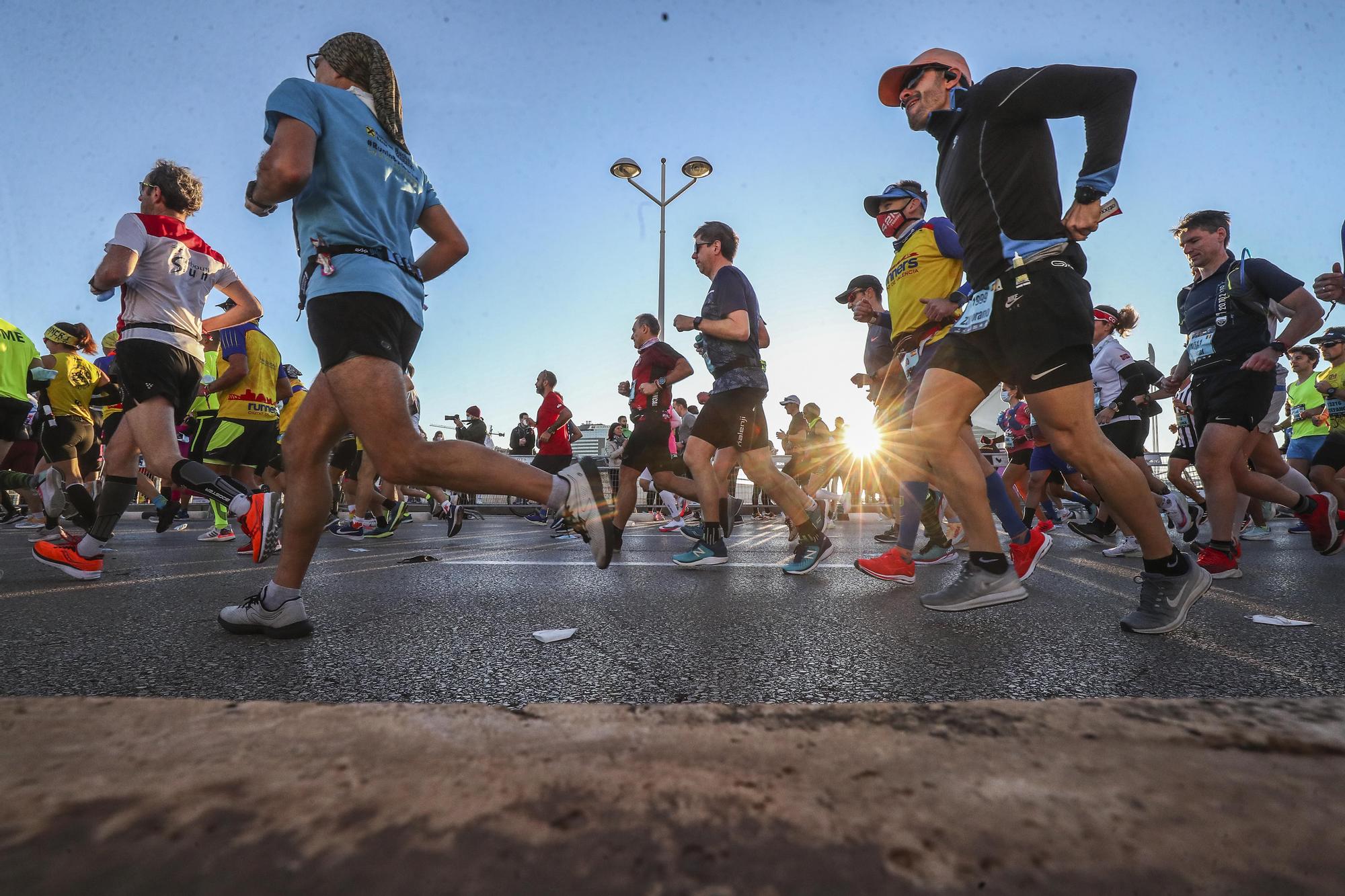 Salida del Maratón Valencia 2021