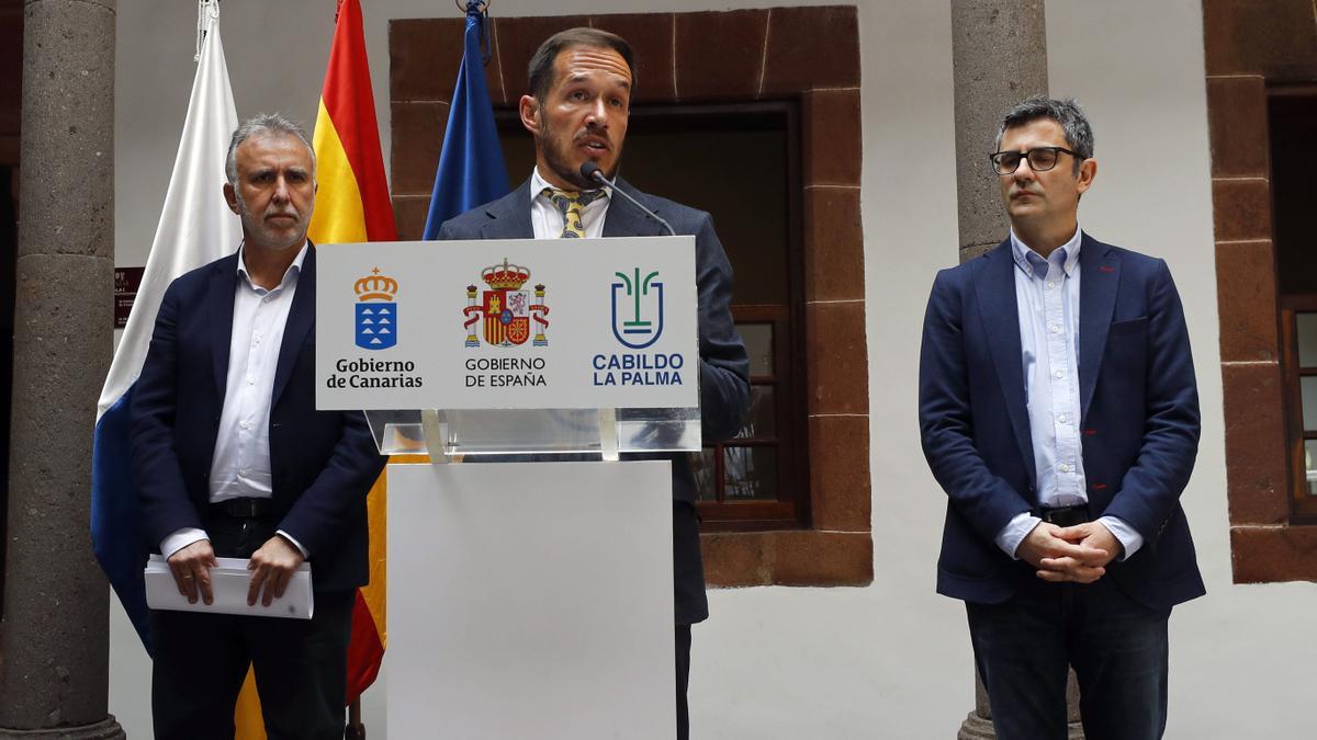 Torres, Hernández Zapata y Bolaños, en rueda de prensa.