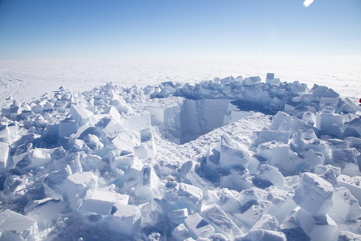 El glaciar Thwaites, en la Antártida.